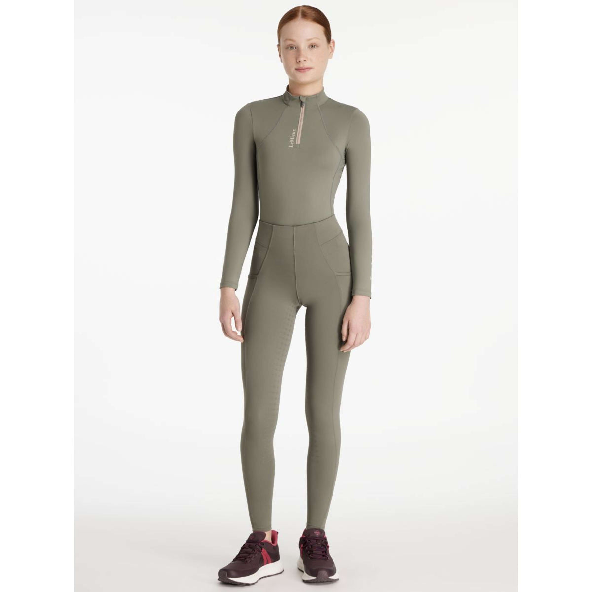 LeMieux Legging de Equitación Young Rider Orla Full Grip Rosemary