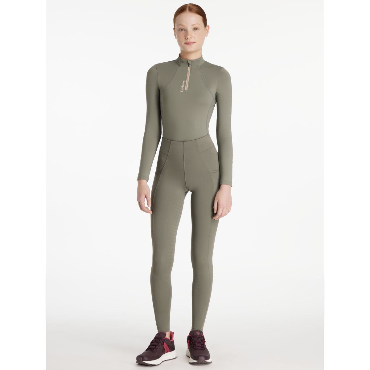 LeMieux Legging de Equitación Young Rider Orla Full Grip Rosemary