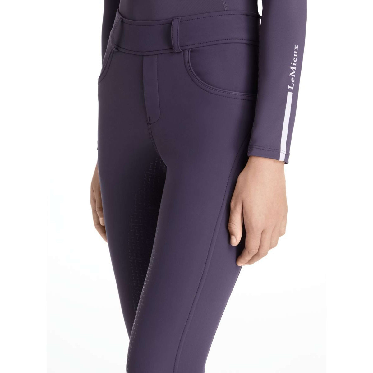 LeMieux Legging de Equitación Young Rider Ella Brushed Full Grip Juniper