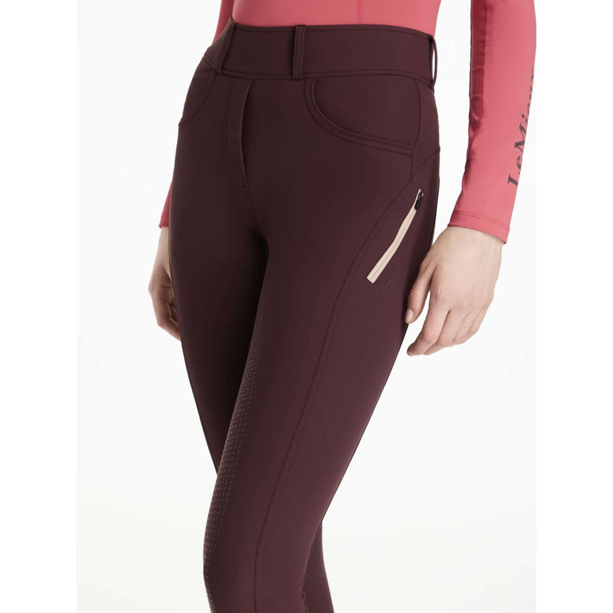 LeMieux Legging de Equitación Amy Color ES: Ciruela