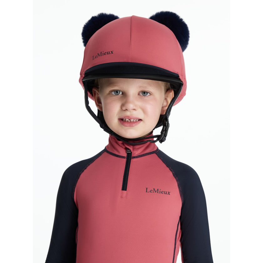 LeMieux Cubierta de tapa Mini Double Pom Niños Cranberry