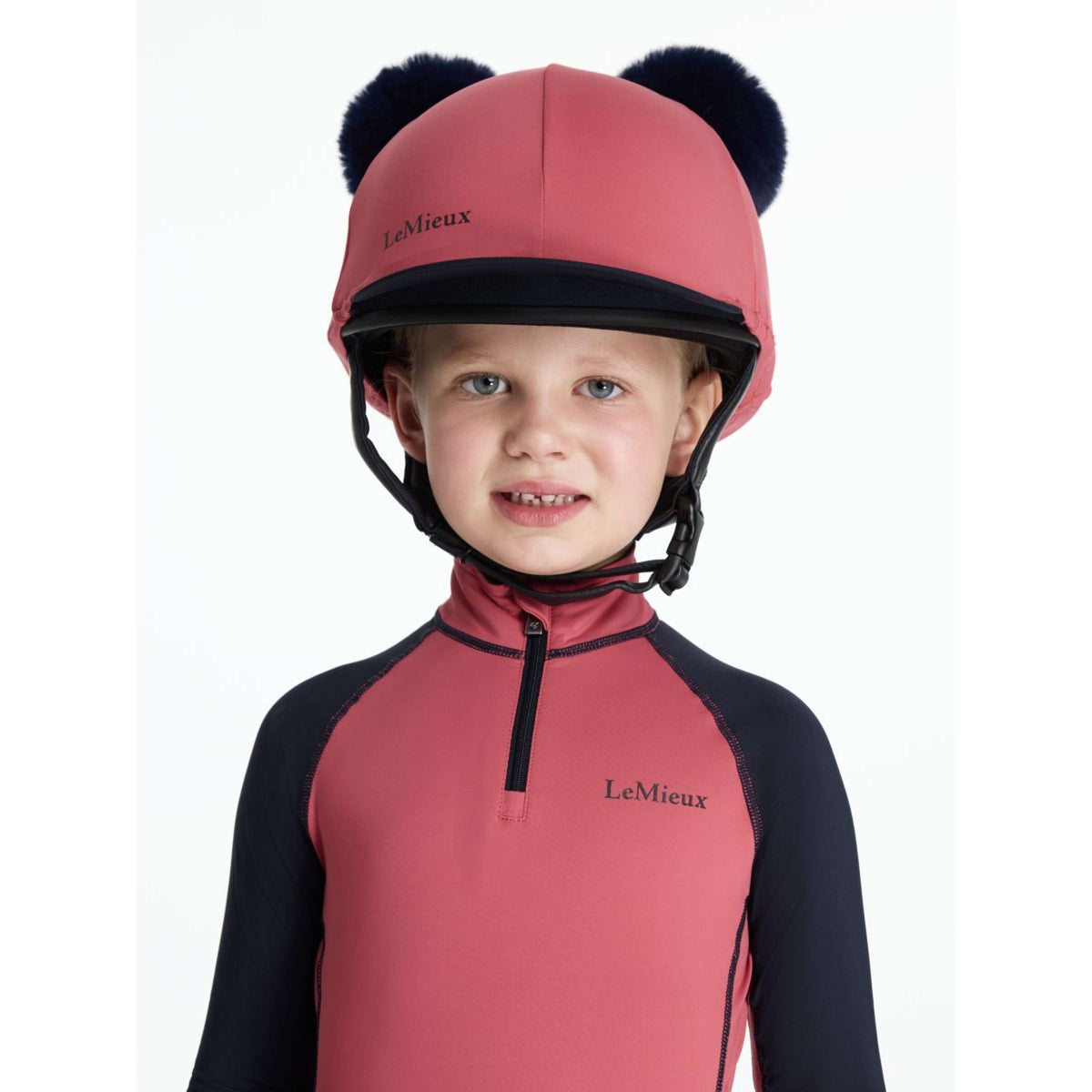 LeMieux Cubierta de tapa Mini Double Pom Niños Cranberry