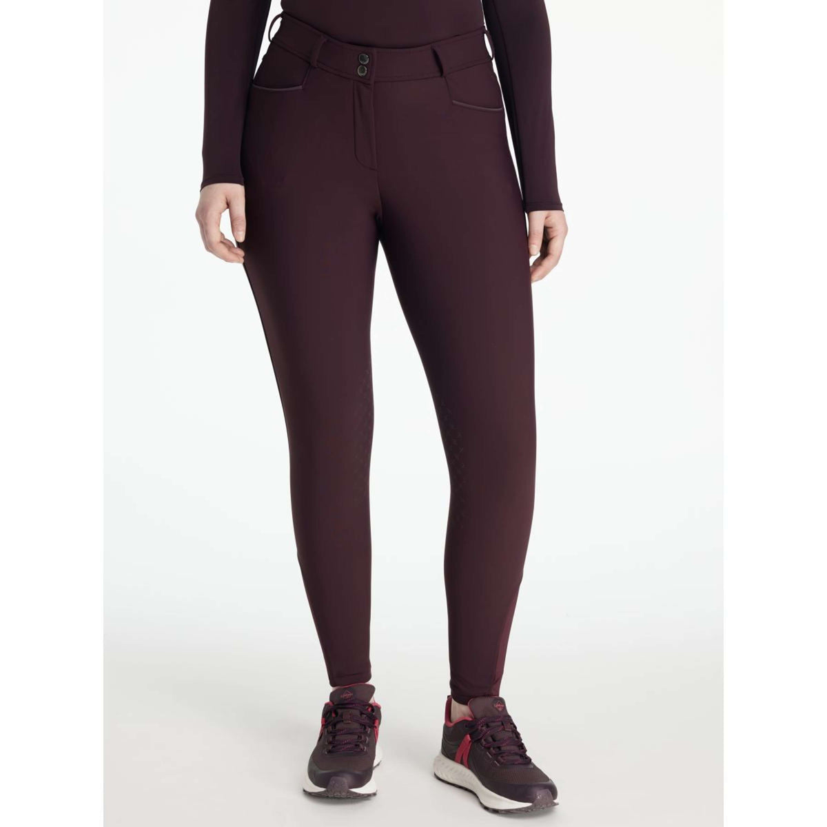 LeMieux Pantalón de Equitación Isabelle Full Grip Color ES: Ciruela