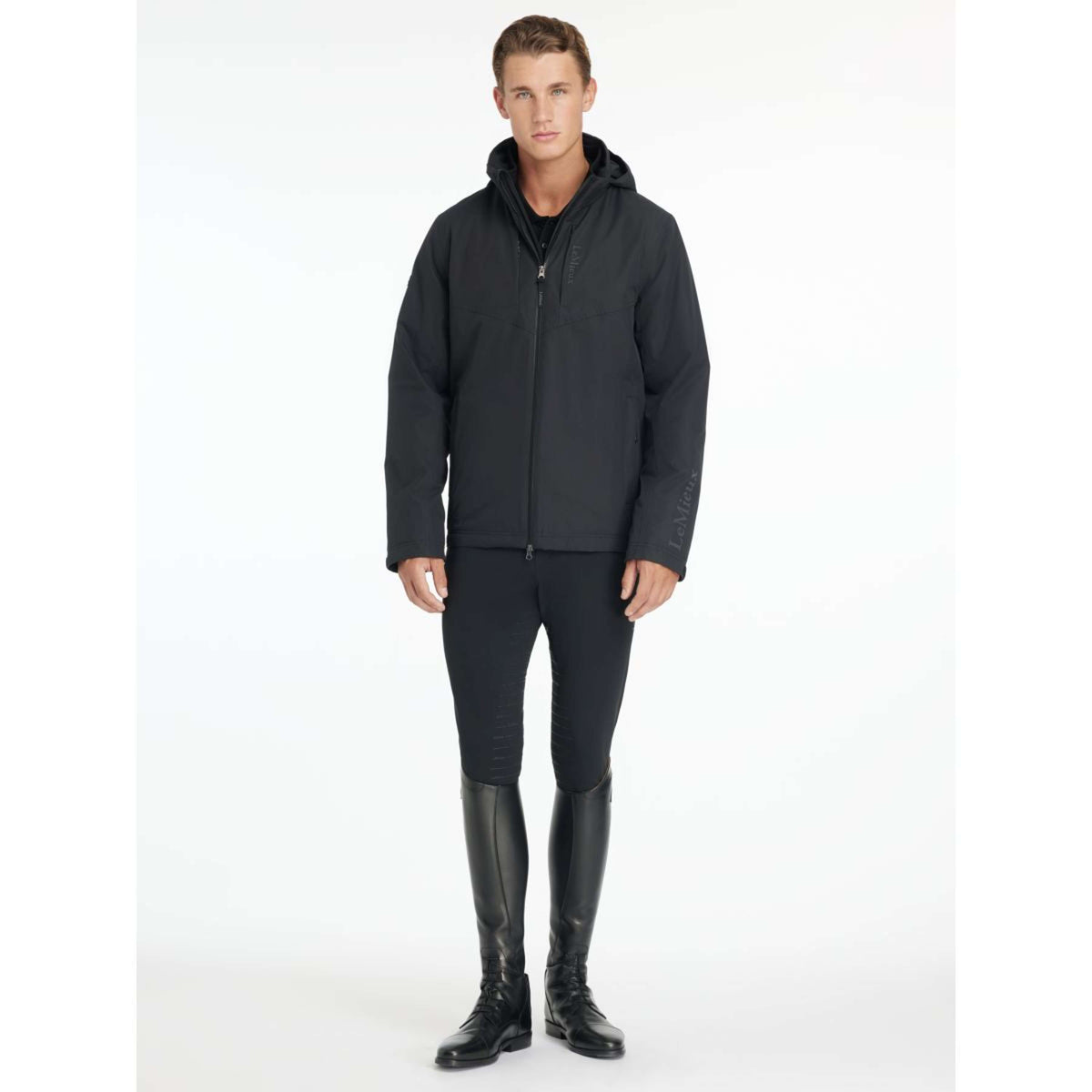LeMieux Abrigo de lluvia Team Waterproof Hombres Negro
