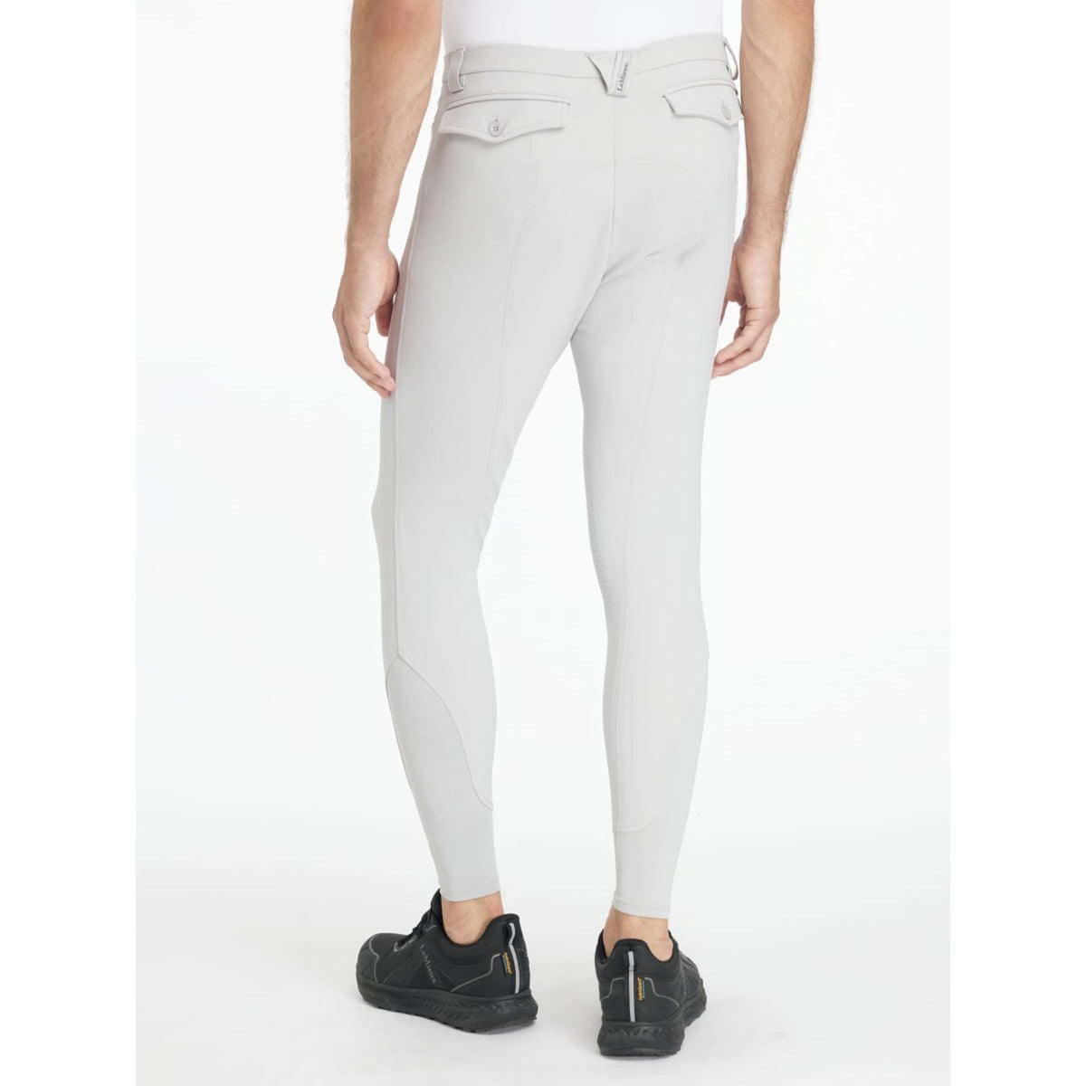 LeMieux Pantalón de Equitación Sports Knee Grip Hombres Gris claro