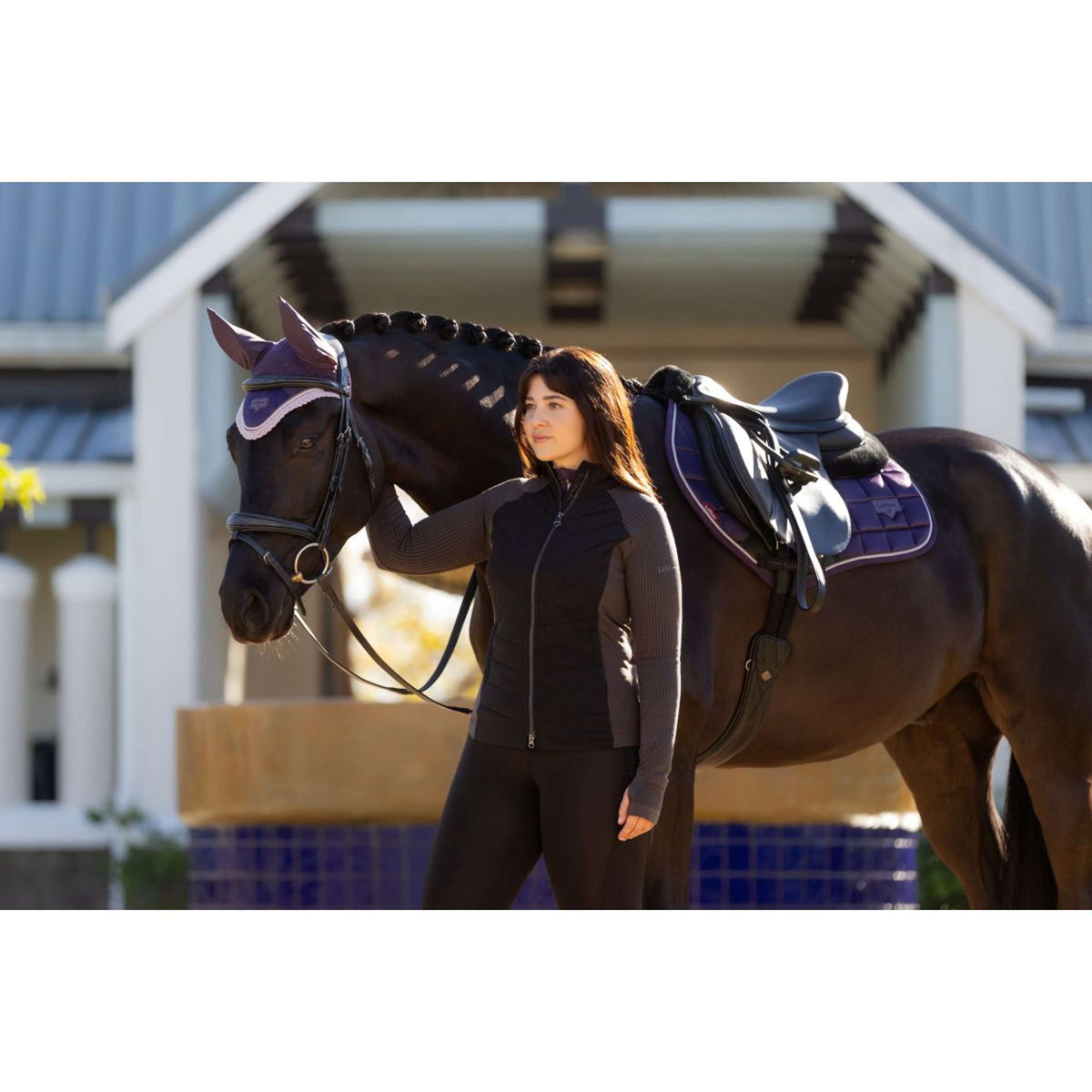 LeMieux Sudadera con capucha y cremallera Maddie Negro