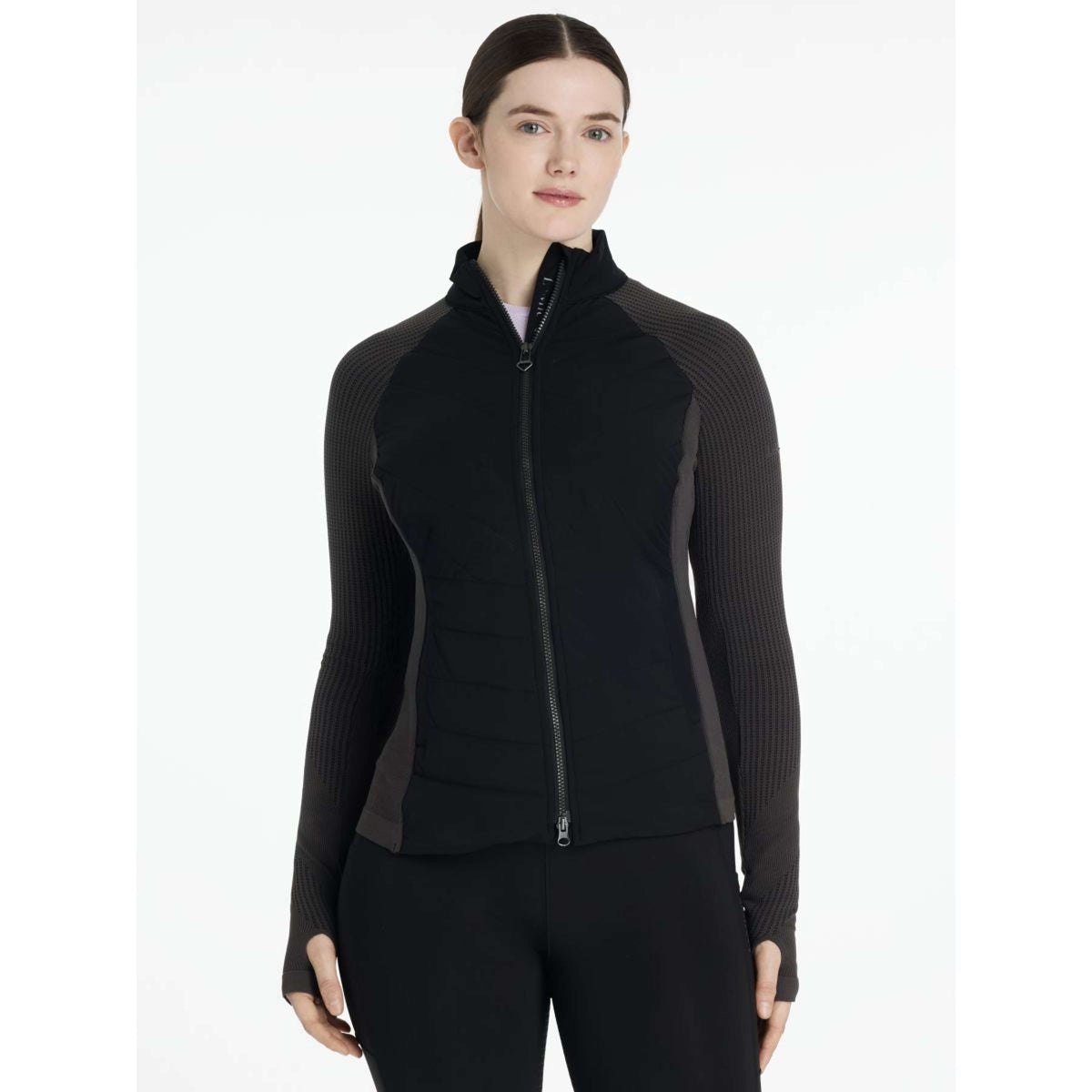 LeMieux Sudadera con capucha y cremallera Maddie Negro