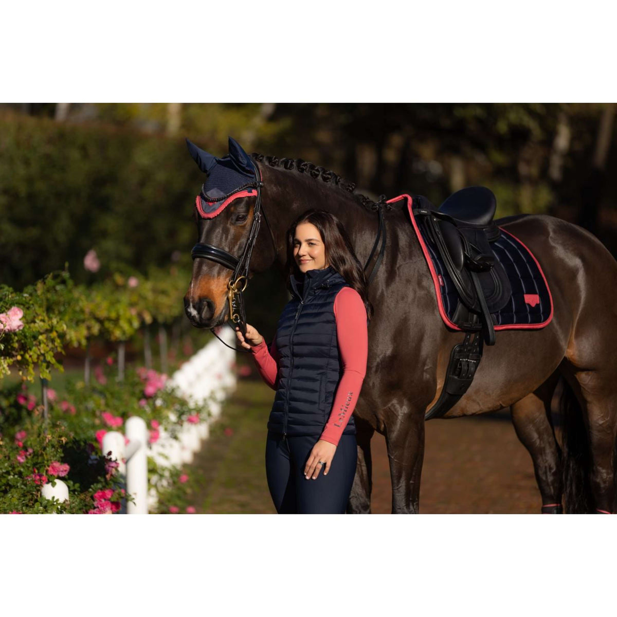 LeMieux Mantilla Loire Classic Doma clásica Navy/Cranberry
