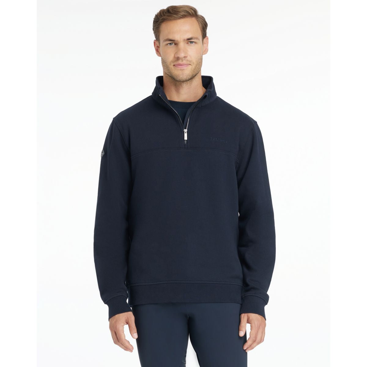 LeMieux Sweater Quarter Neck Hombres Navy
