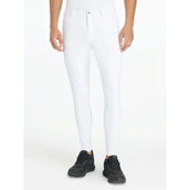 LeMieux Pantalón de Equitación Sports Full Grip Hombres Blanco