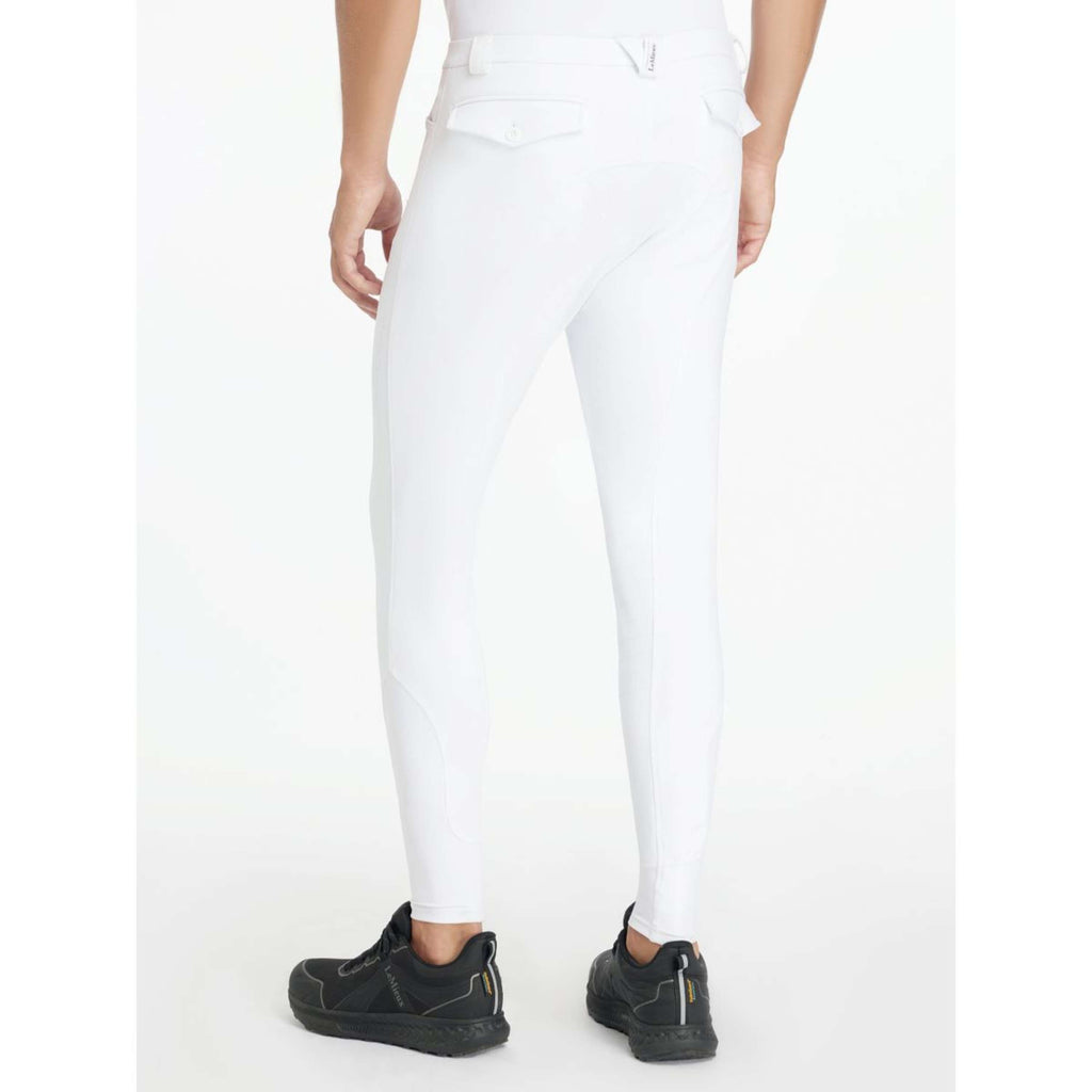 LeMieux Pantalón de Equitación Sports Full Grip Hombres Blanco
