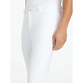 LeMieux Pantalón de Equitación Sports Full Grip Hombres Blanco