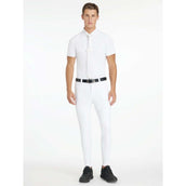 LeMieux Pantalón de Equitación Sports Full Grip Hombres Blanco