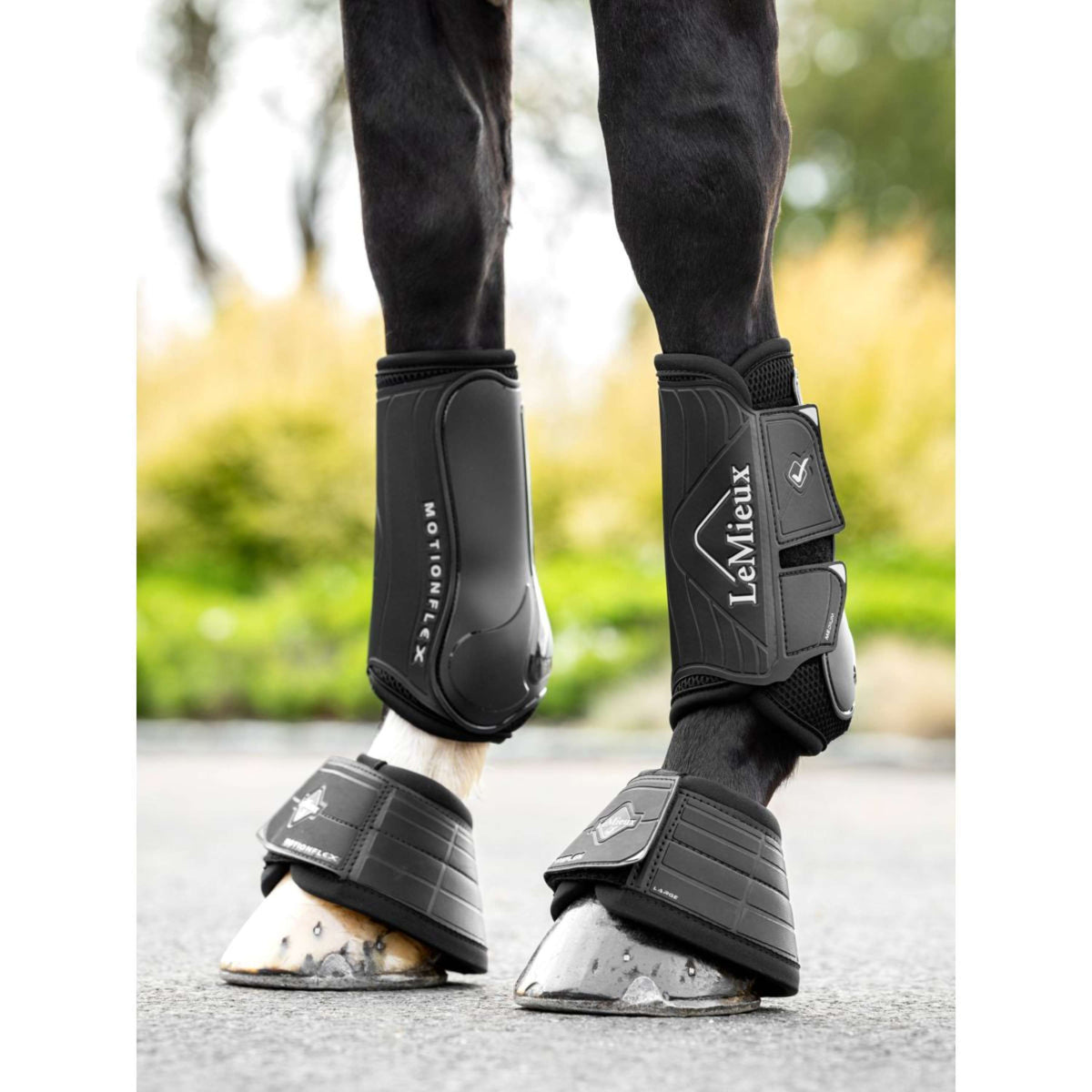 LeMieux Protectores de piernas Motionflex Negro