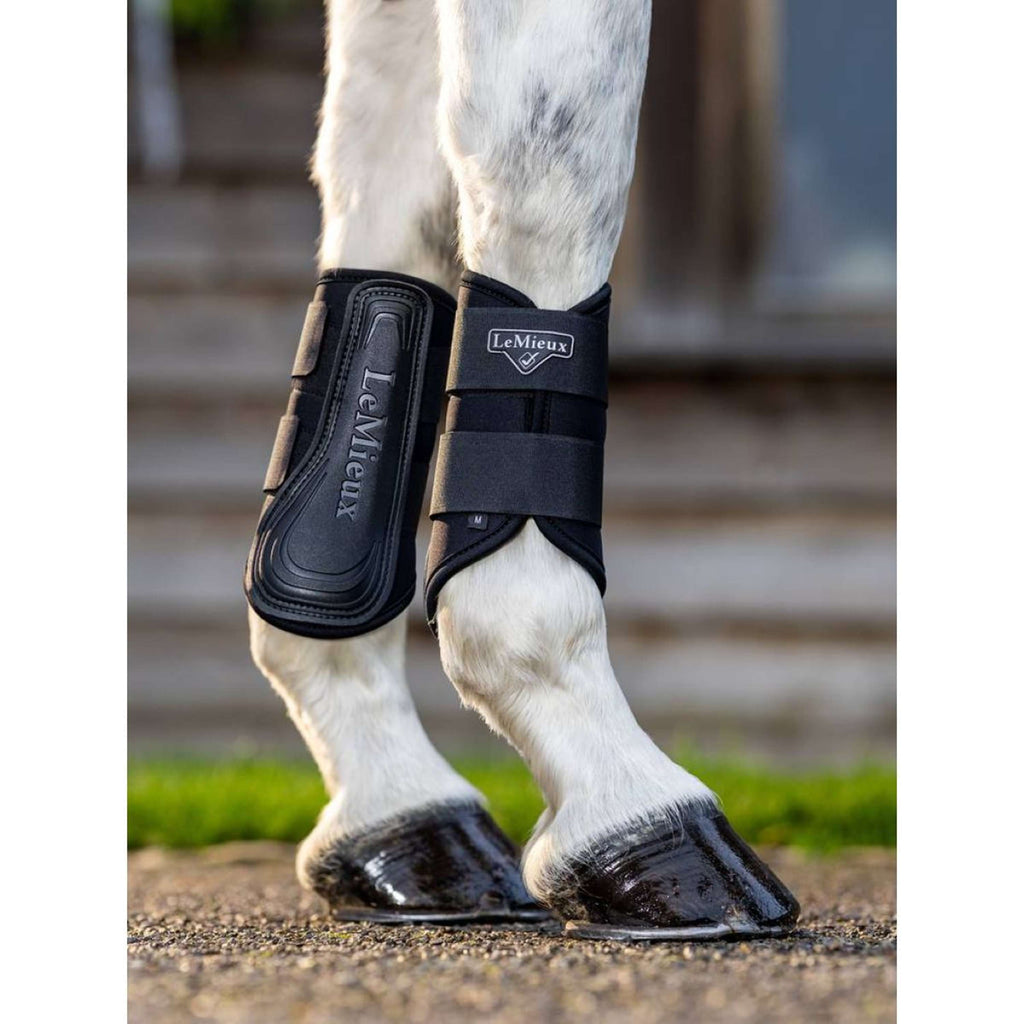 LeMieux Protectores de piernas Grafter Brushing Negro