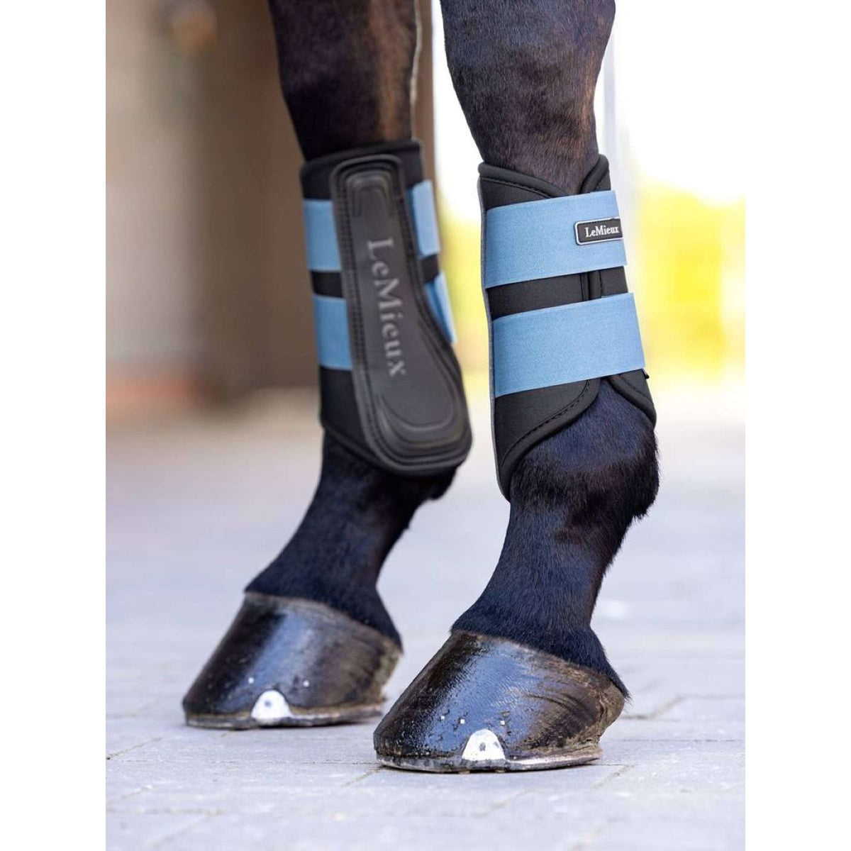 LeMieux Protectores de piernas Grafter Brushing Azul hielo