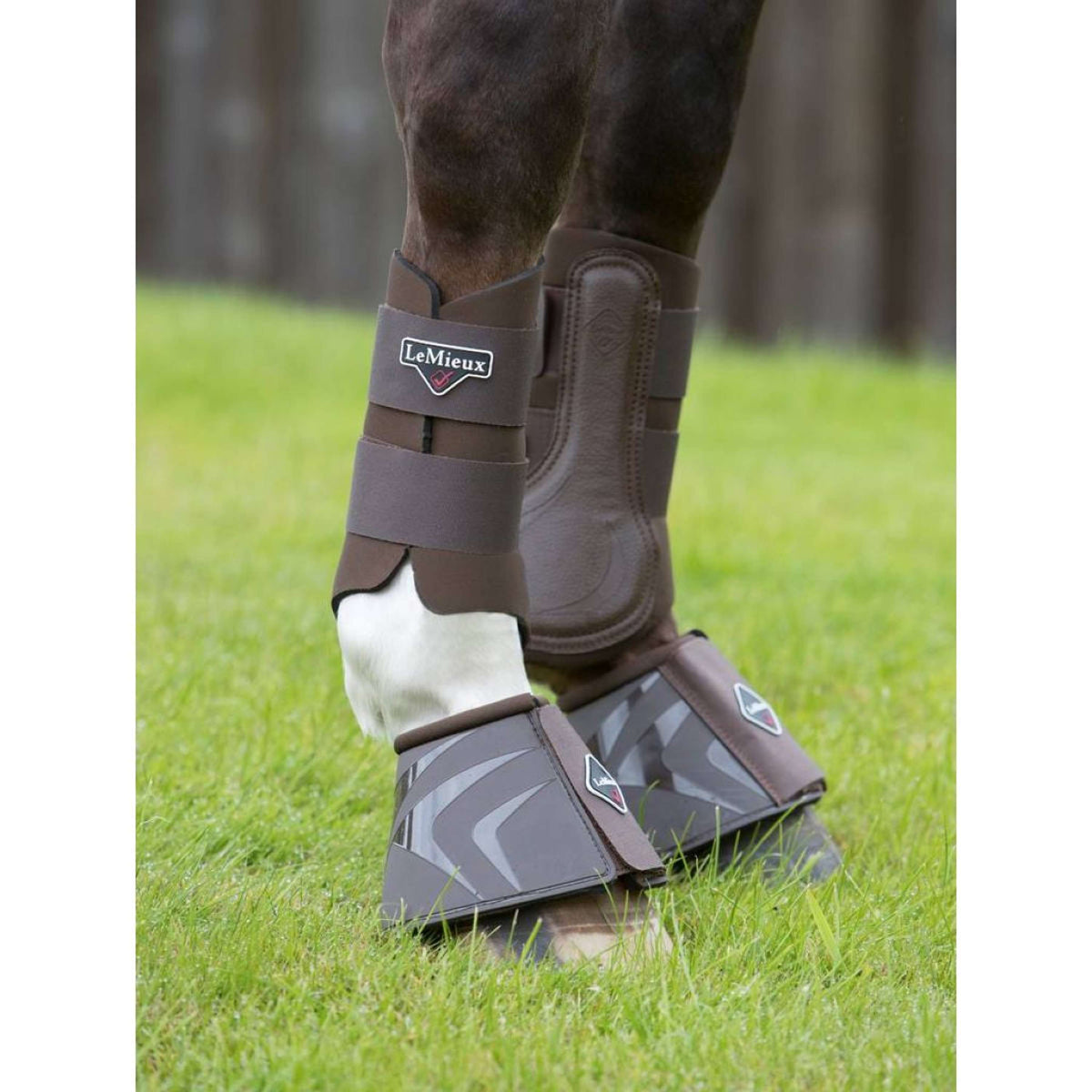 LeMieux Protectores de piernas Grafter Brushing Marron