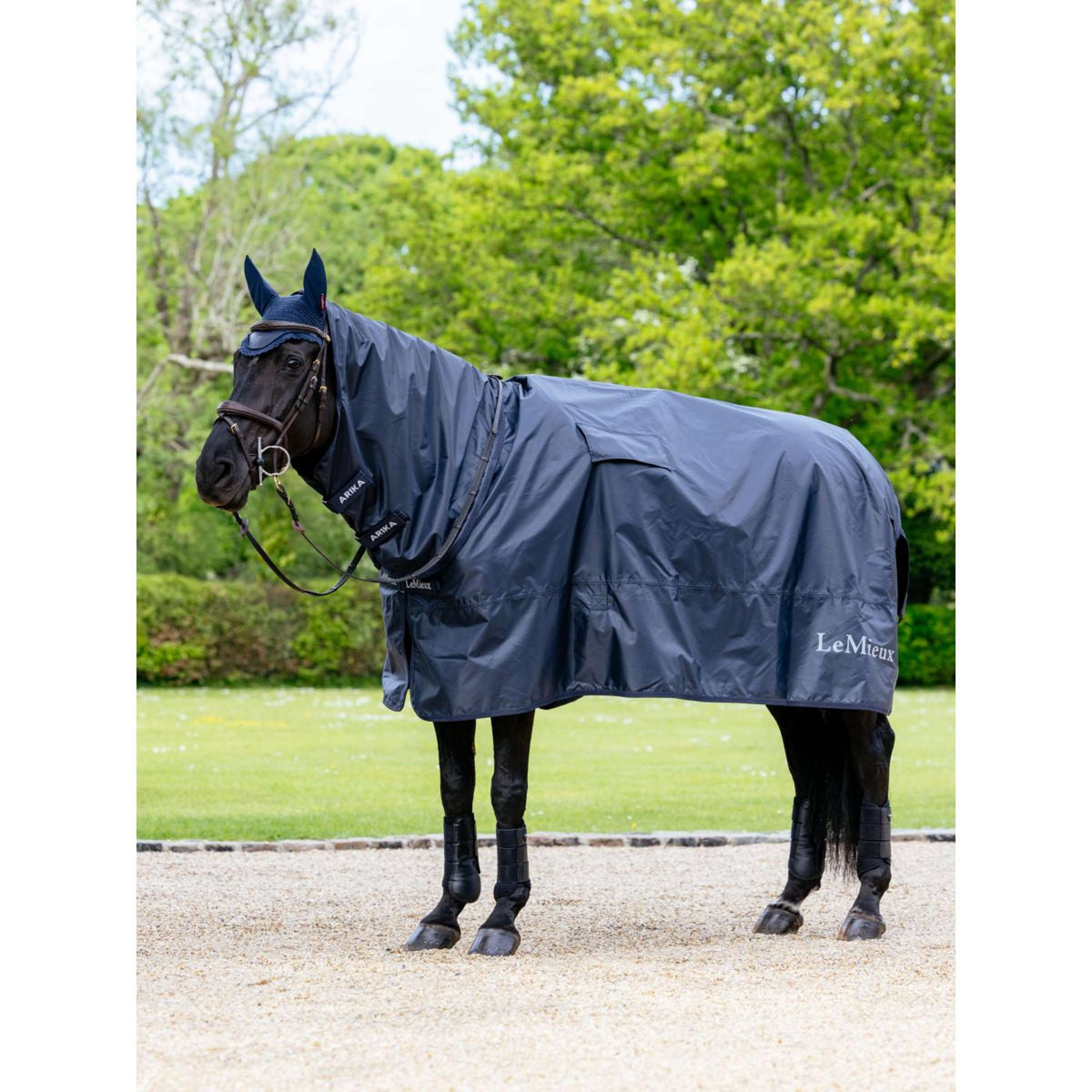 LeMieux Manta de ejercicio Rain Navy