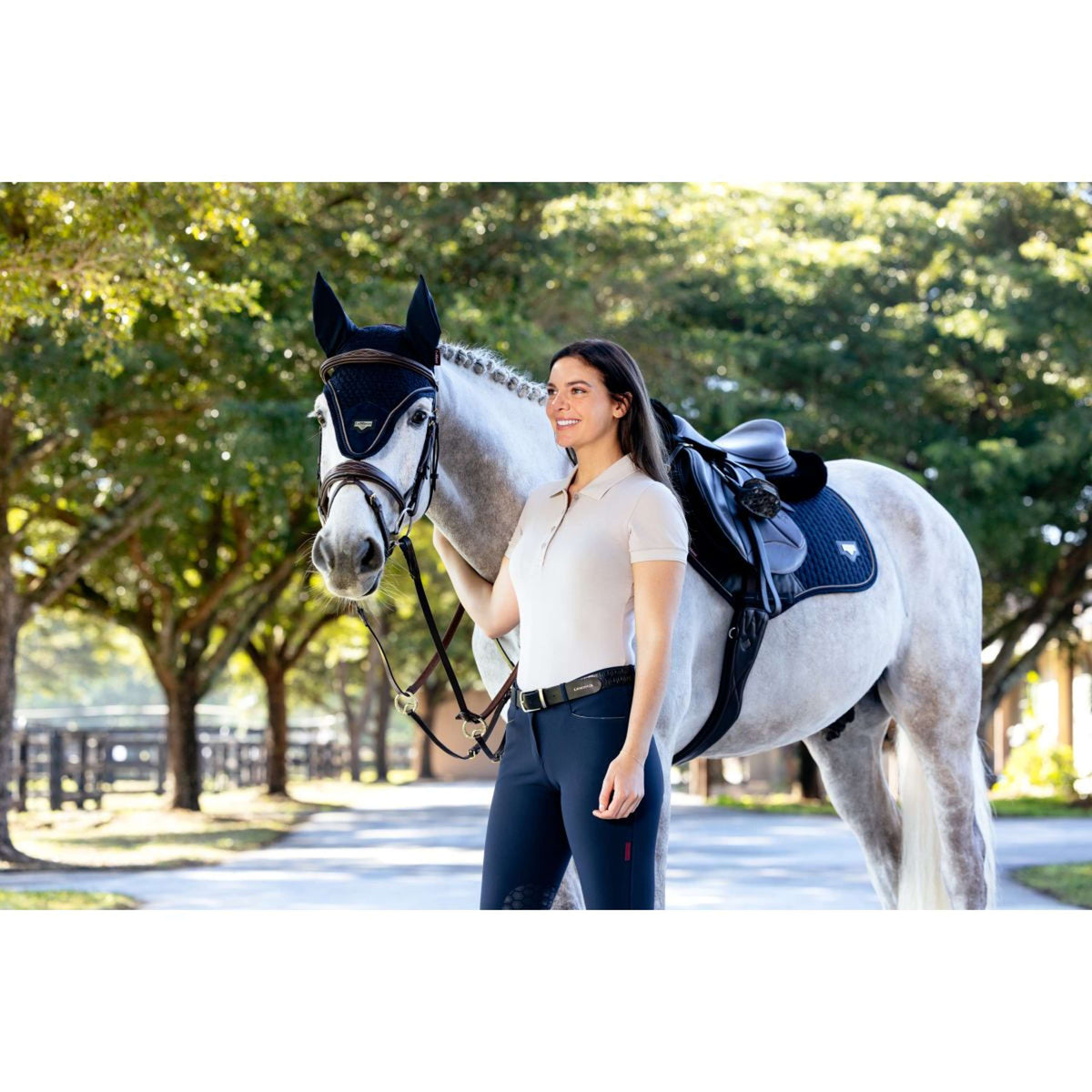 LeMieux Mantilla Puissance Suede Close Contact Navy