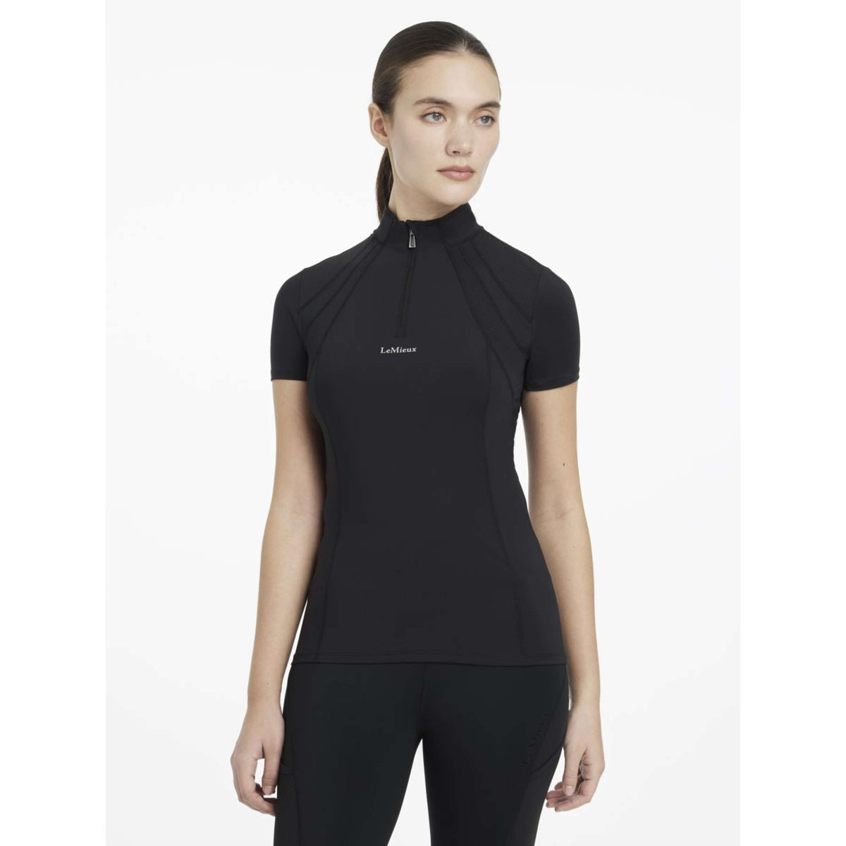 LeMieux Baselayer Mia Mesh Mangas Cortas Negro