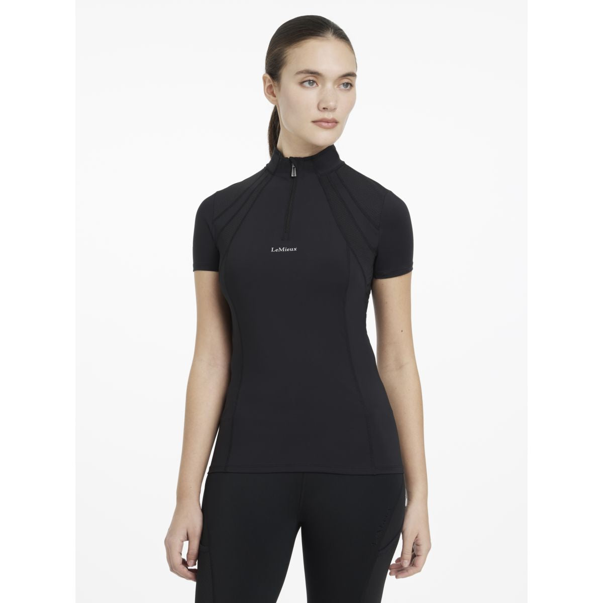 LeMieux Baselayer Mia Mesh Mangas Cortas Negro