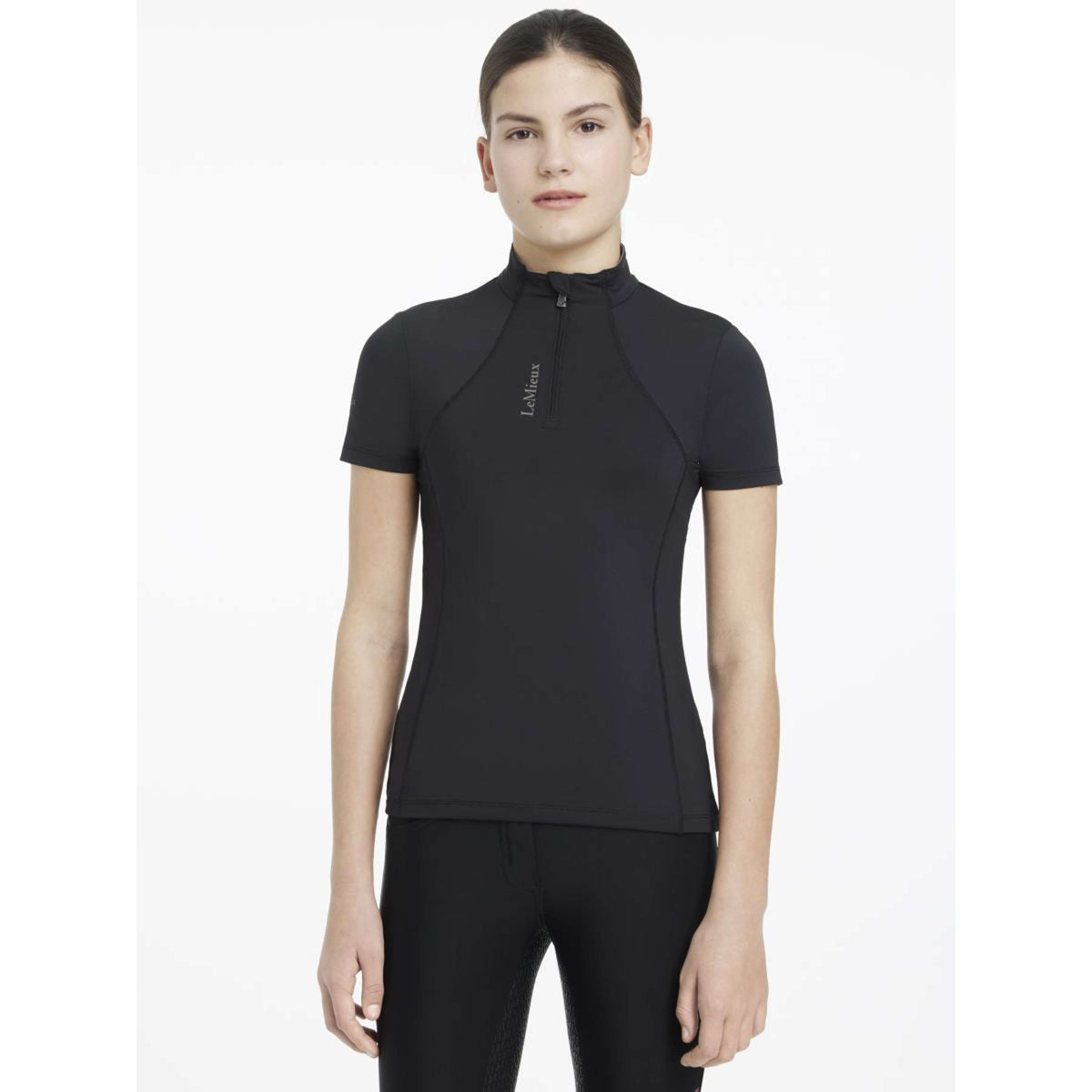 LeMieux Baselayer Young Rider Classique Mangas Cortas Negro