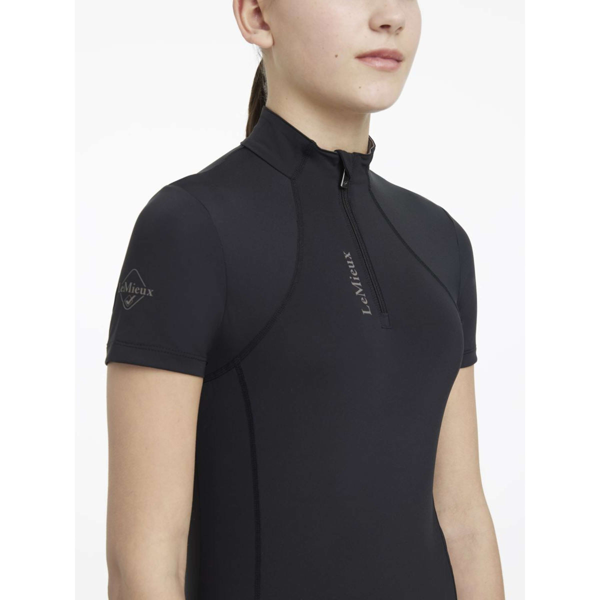 LeMieux Baselayer Young Rider Classique Mangas Cortas Negro