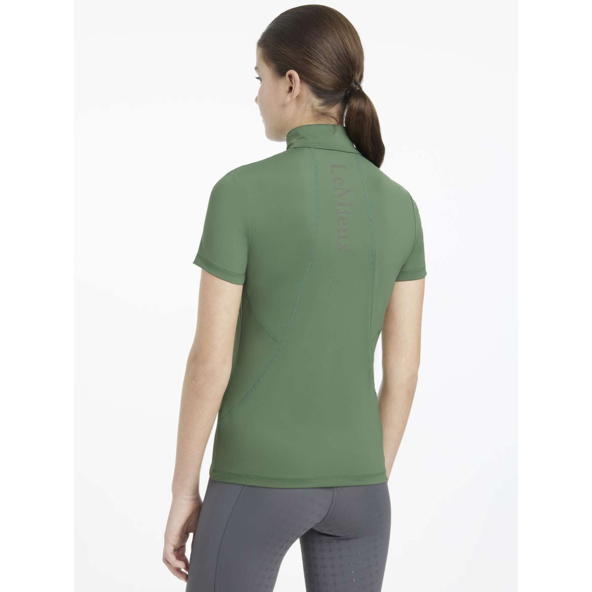 LeMieux Baselayer Young Rider Classique Mangas Cortas Hunter Green