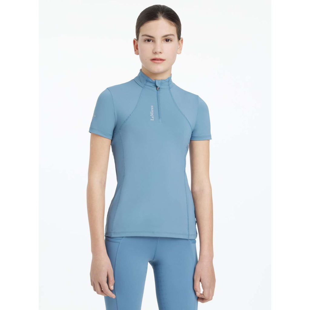 LeMieux Baselayer Young Rider Classique Mangas Cortas Ice Blue