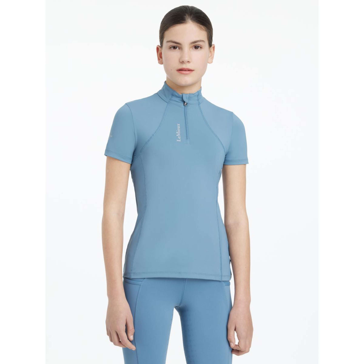 LeMieux Baselayer Young Rider Classique Mangas Cortas Ice Blue