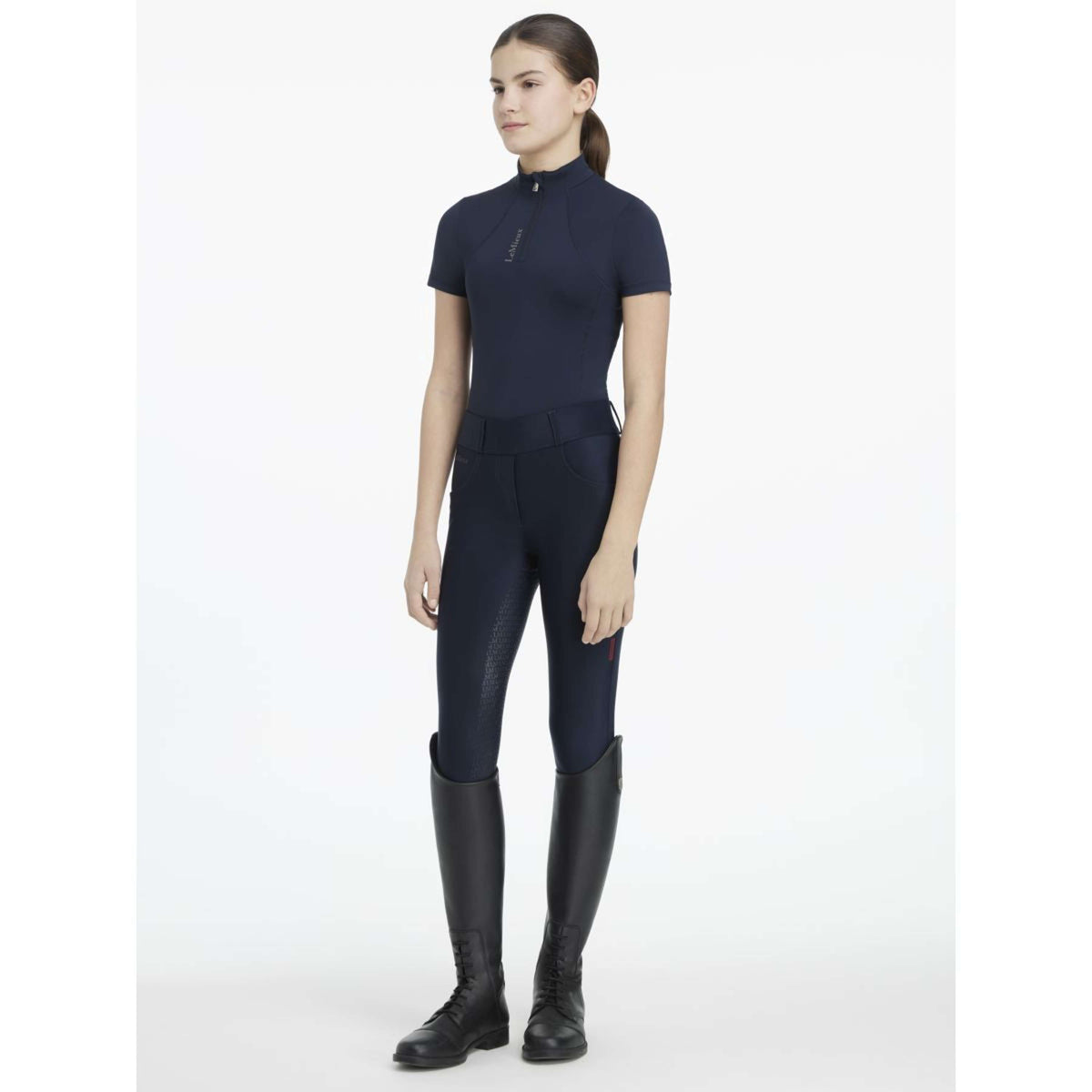 LeMieux Baselayer Young Rider Classique Mangas Cortas Navy