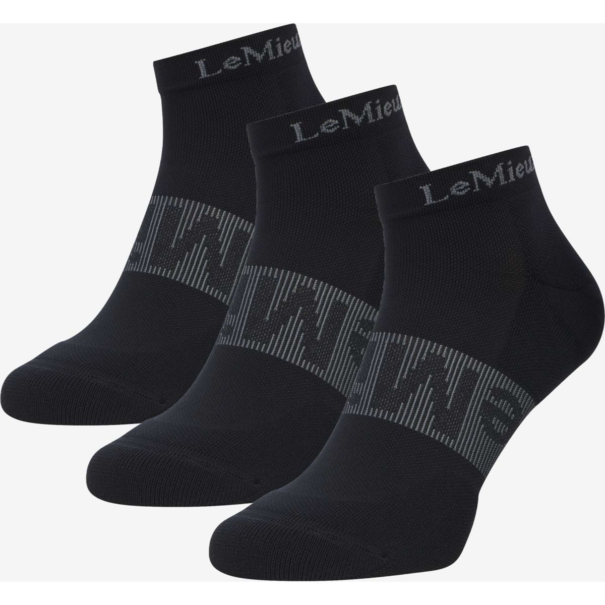 LeMieux Calcetines Trainer 3 Pack Negro