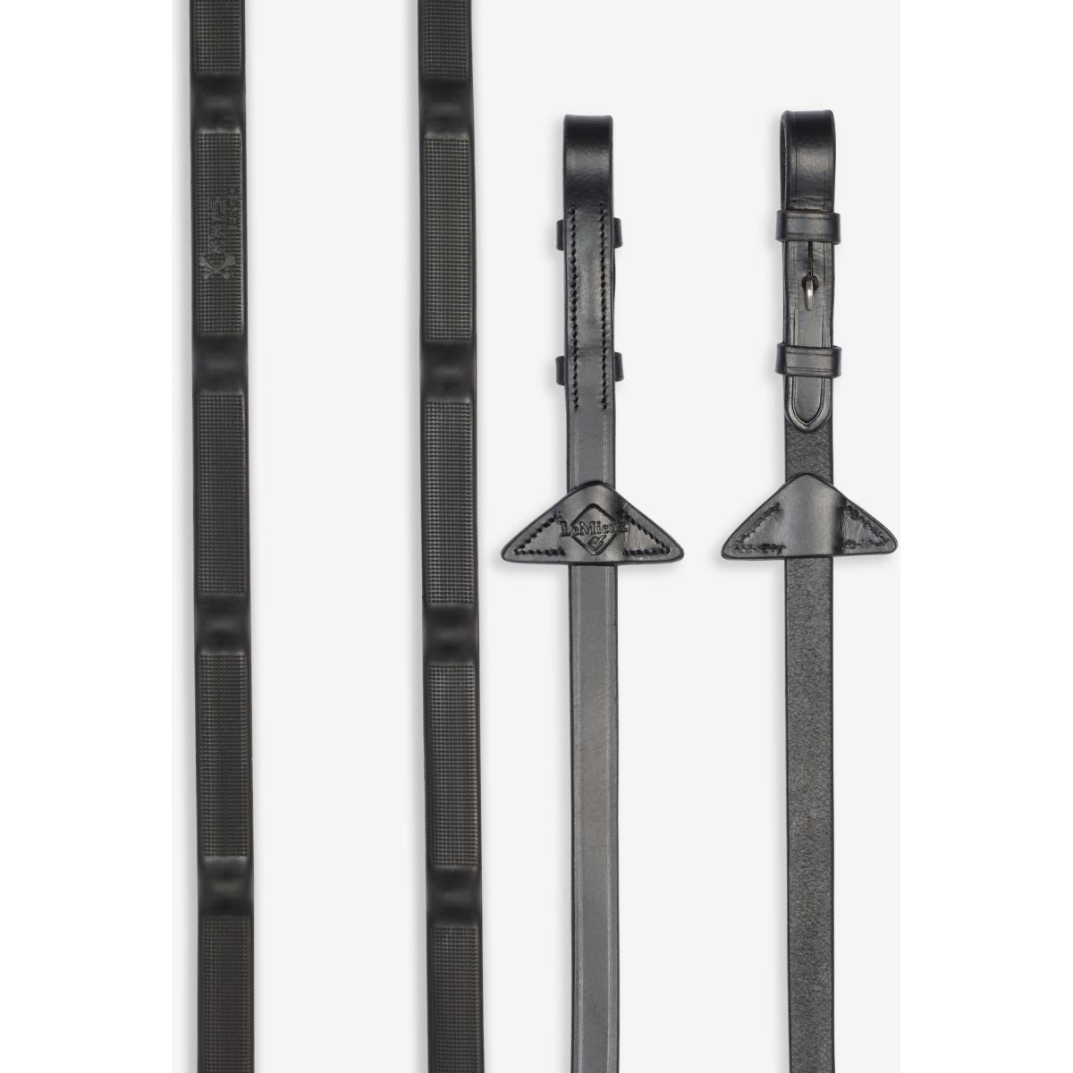 LeMieux Riendas Ergo Grip Rubber Negro