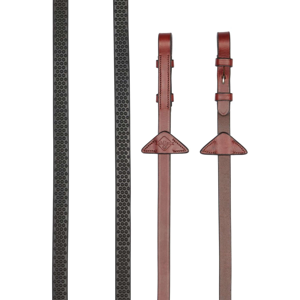 LeMieux Riendas Soft Rubber Castaña