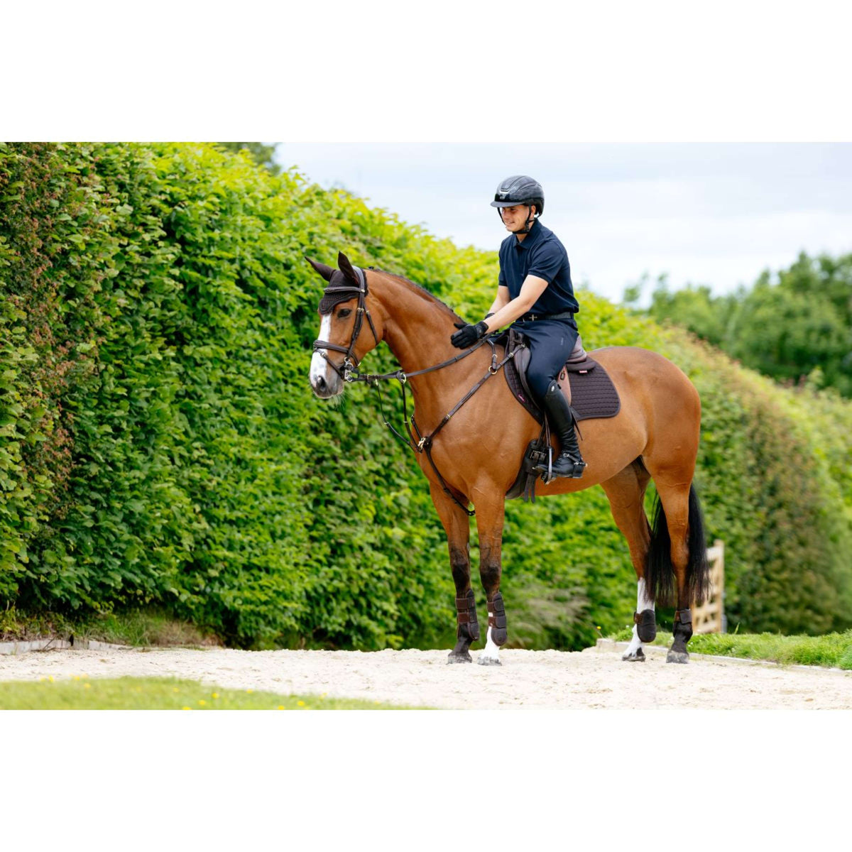 LeMieux Mantilla Cotton Square Close Contact Marron