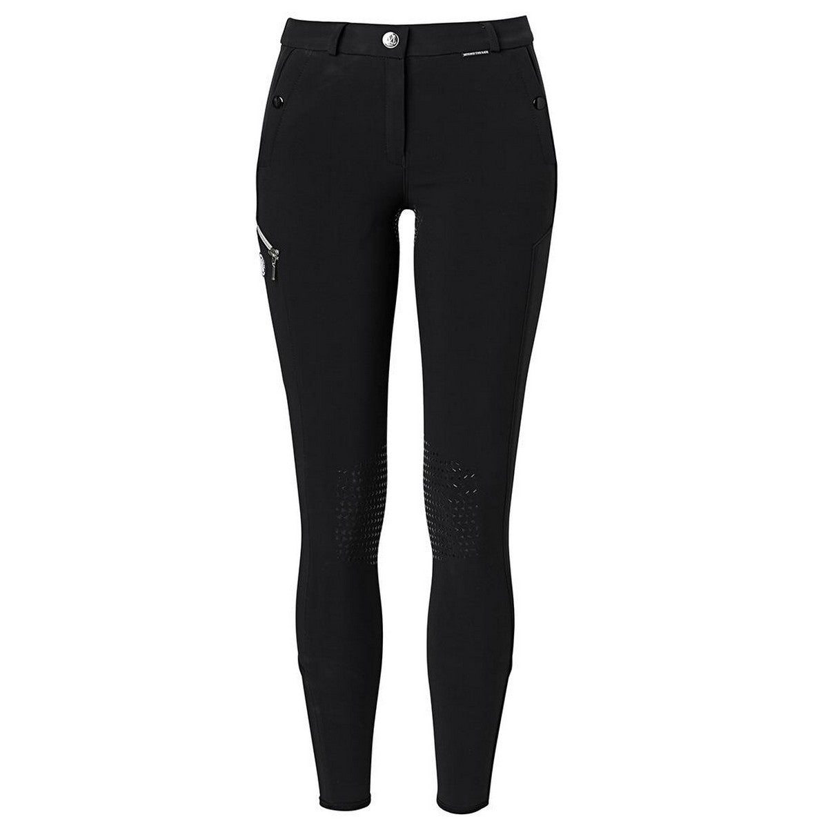 Mountain Horse Pantalón de Equitación Frost Tech con Asiento de Silicona Negro
