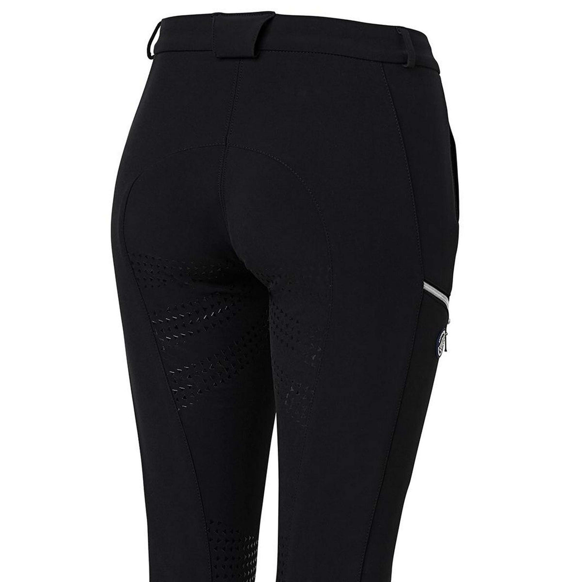 Mountain Horse Pantalón de Equitación Frost Tech con Asiento de Silicona Negro