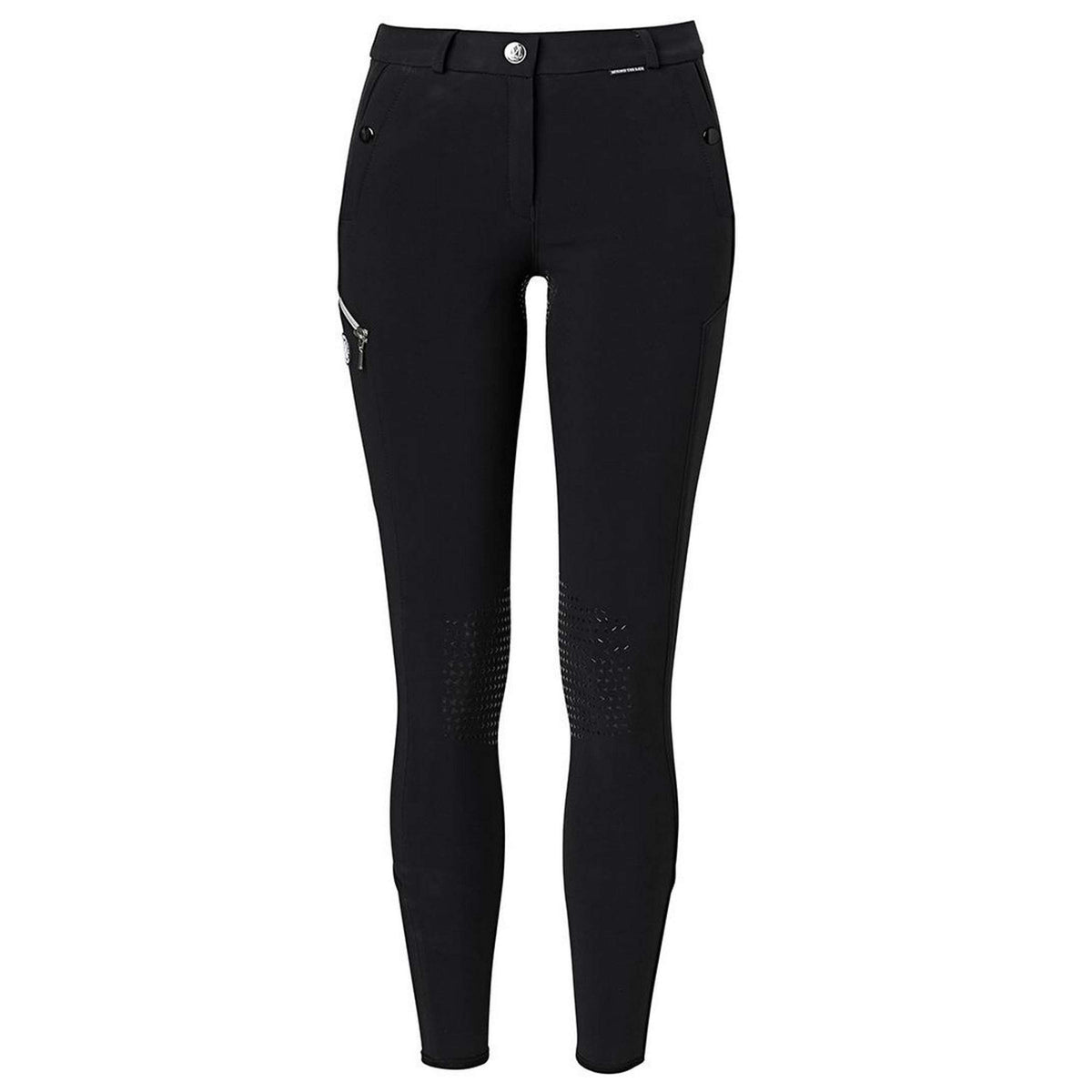 Mountain Horse Pantalón de Equitación Frost Tech con Asiento de Silicona Negro