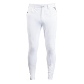 Montar Pantalón de Equitación ESS Hombre Full Grip Blanco