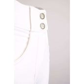 Montar Pantalón de Equitación Highwaist Agarre de Rodilla Blanco