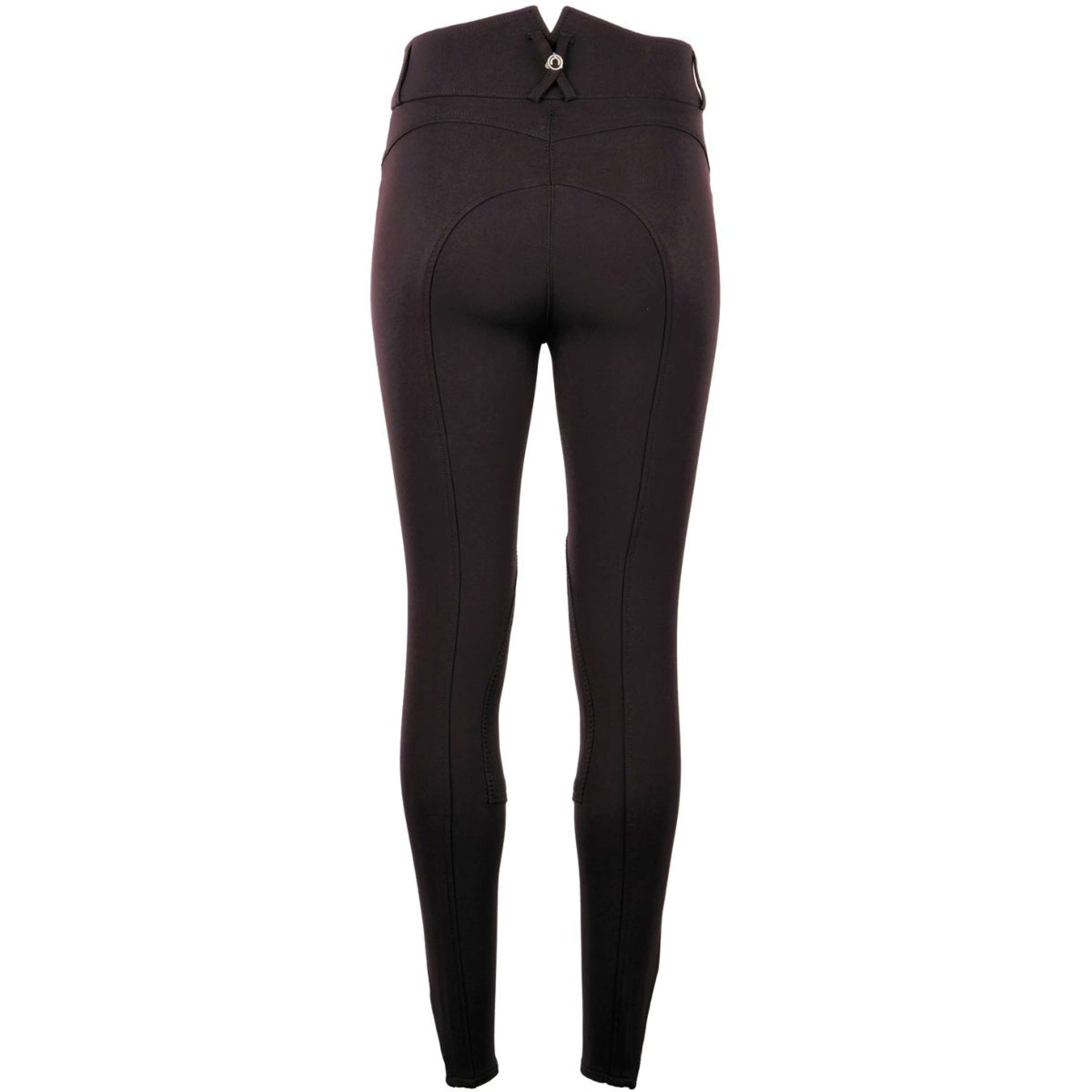 Montar Pantalón de Equitación Highwaist Agarre de Rodilla Negro