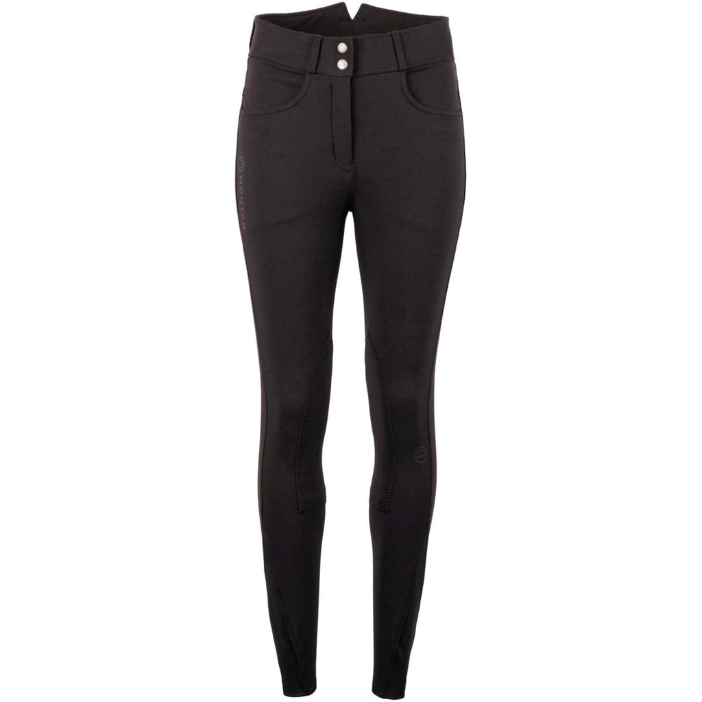 Montar Pantalón de Equitación Highwaist Agarre de Rodilla Negro
