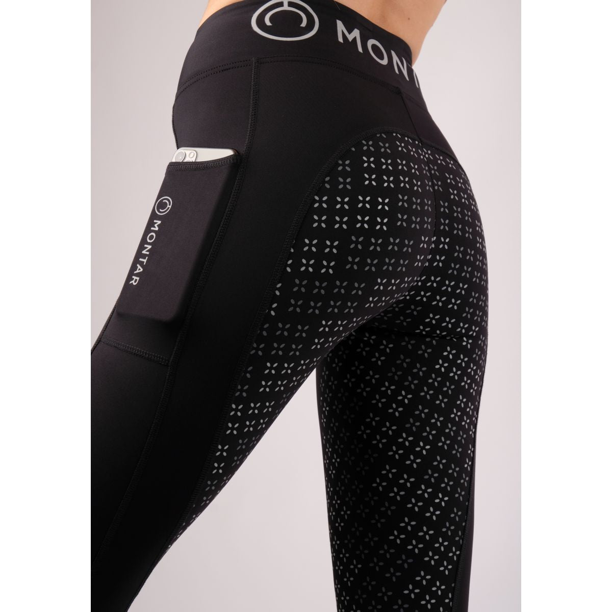 Montar Legging de Equitación Selena Pull On FullGrip Negro