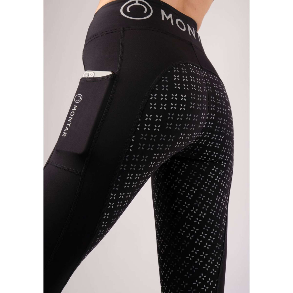 Montar Legging de Equitación Selena Pull On FullGrip Negro