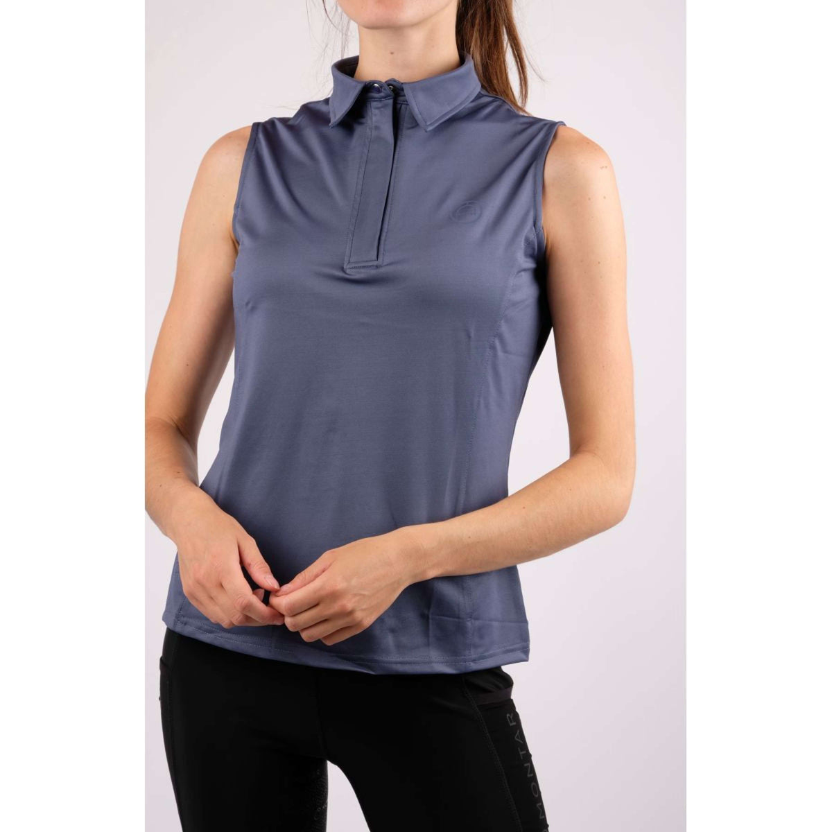 Montar Poloshirt Fiona Sin Mangas Azul Oceano