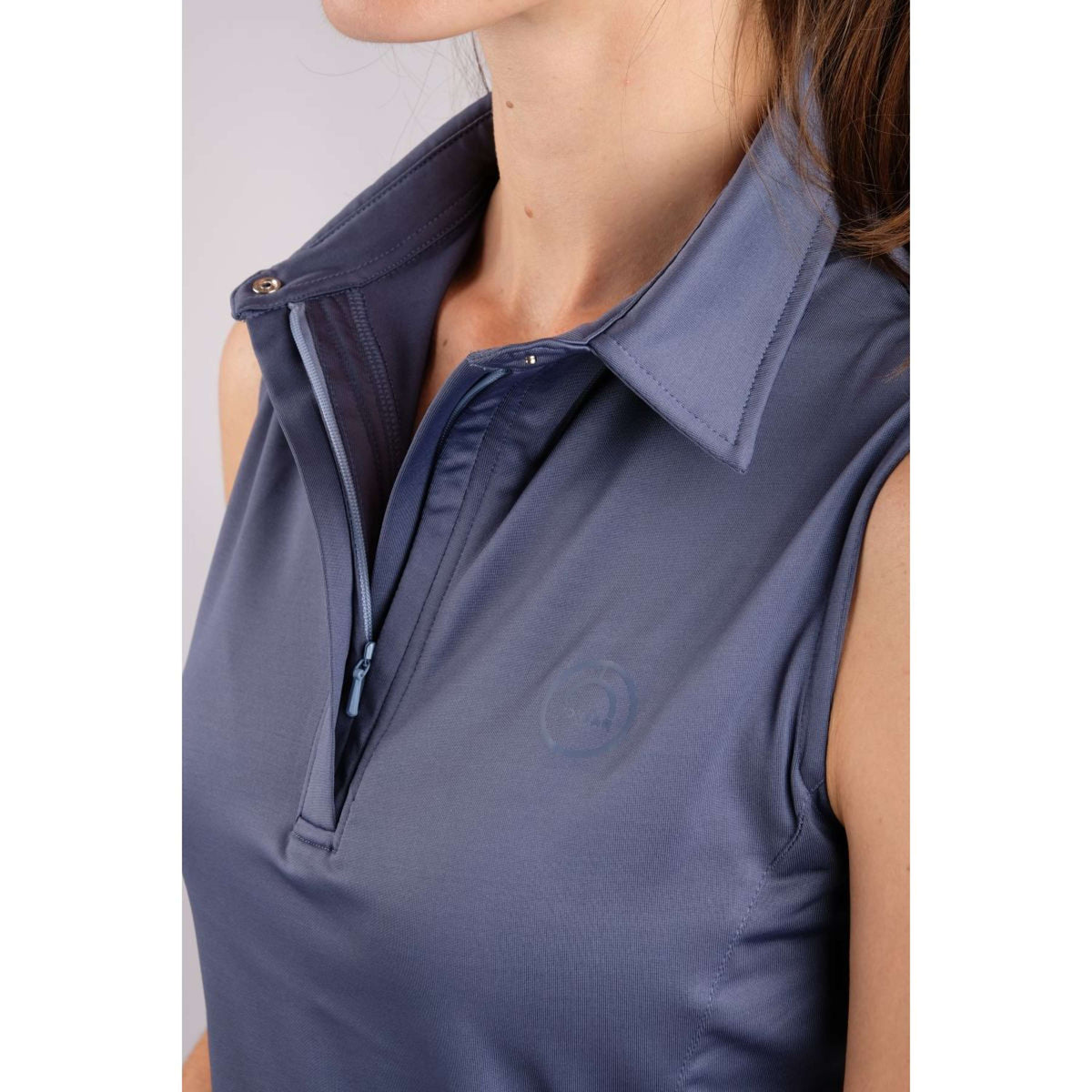 Montar Poloshirt Fiona Sin Mangas Azul Oceano
