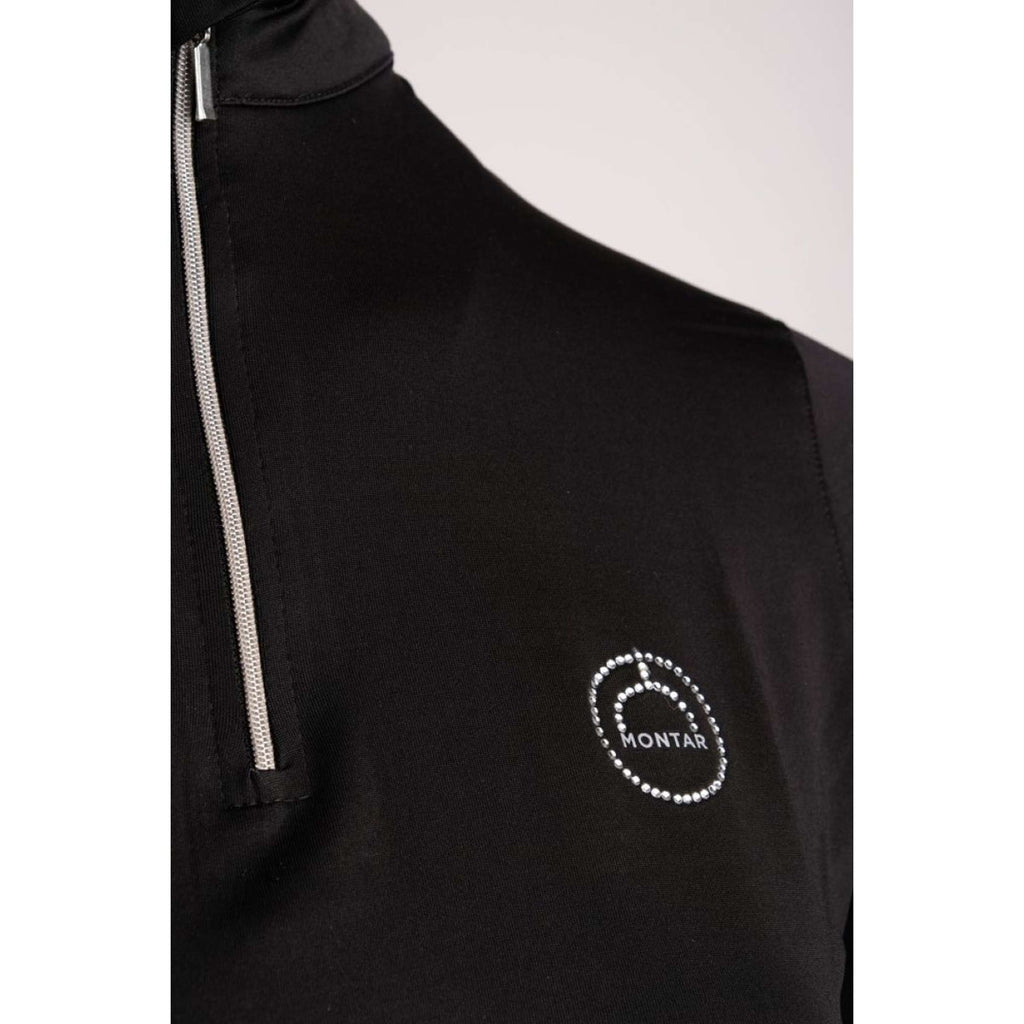 Montar Polo Everly Crystal Logo Mangas Largas Negro