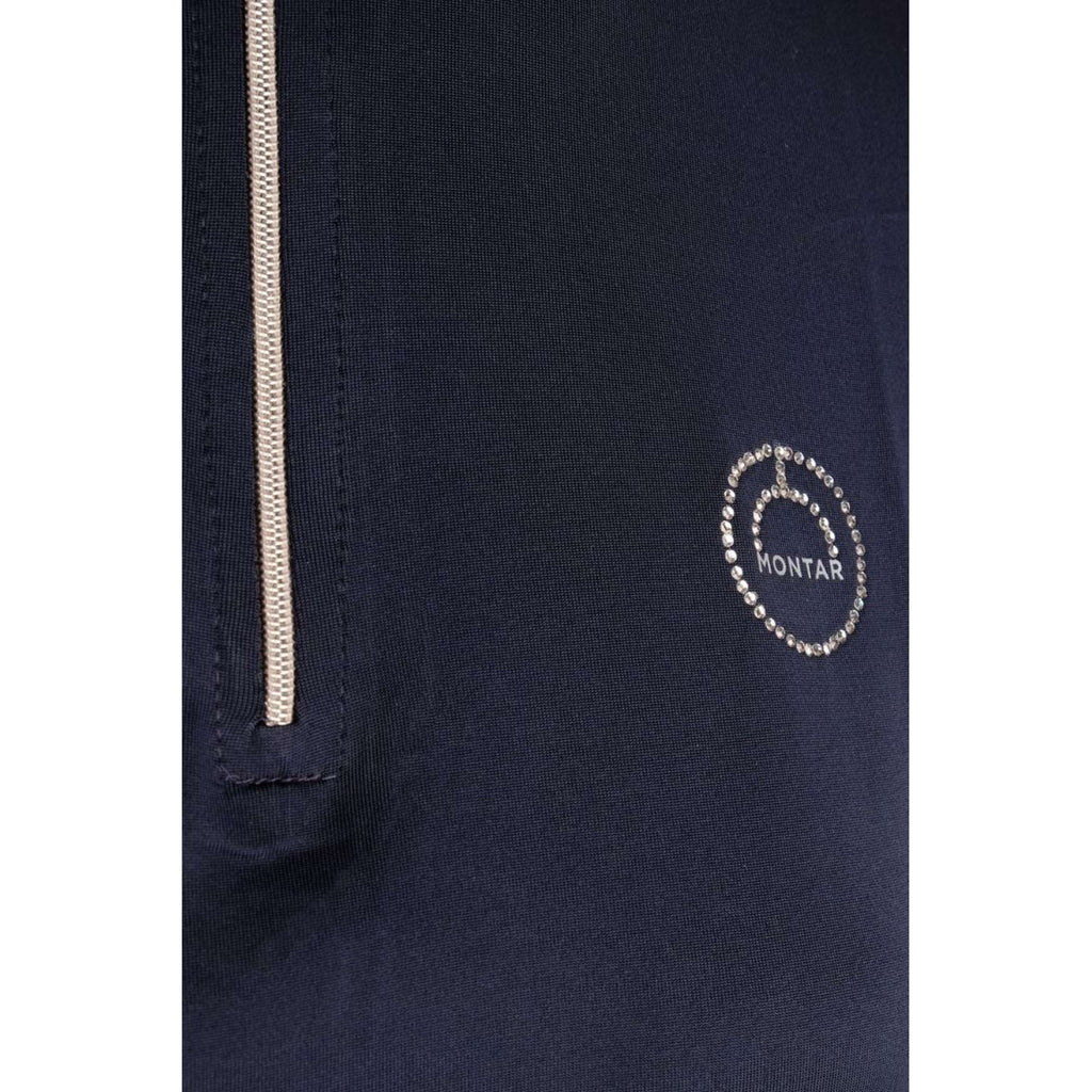 Montar Polo Everly Crystal Logo Mangas Largas Navy