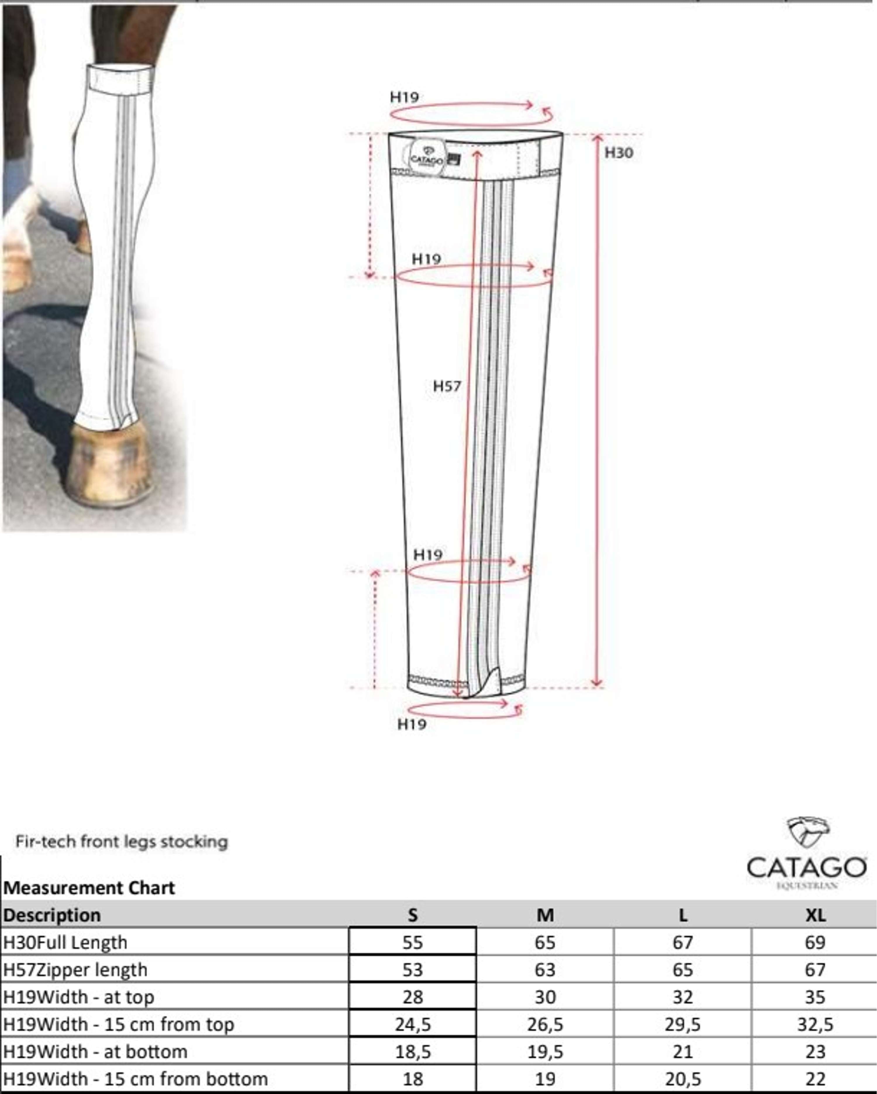 Catago Medias FIR-Tech Patas delanteras Negro
