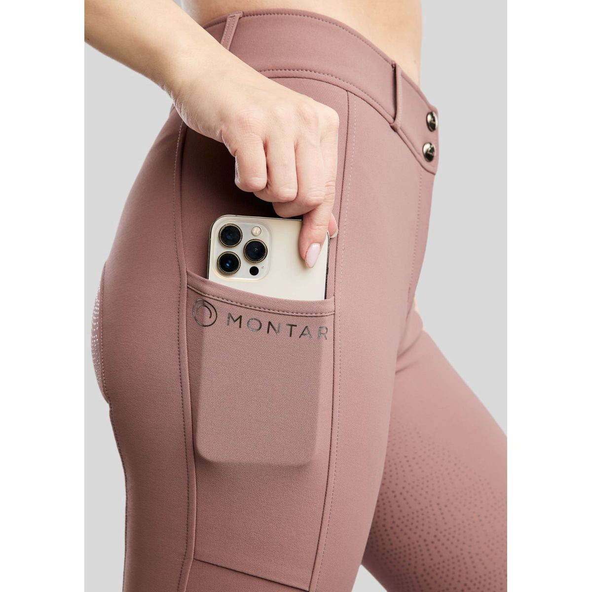 Montar Pantalón de Equitación Megan Full Grip Dusty Rose